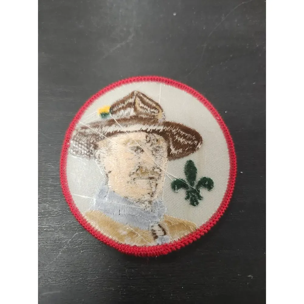 Vintage Baden-Powell Embroidered Scout Patch Lord of Scouting Collectible Badge
